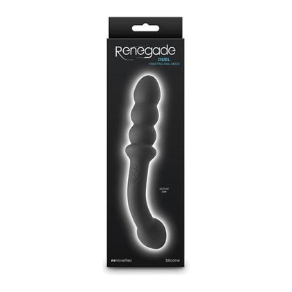 Renegade Duel - Black Dual-Ended Silicone Massager RD-001 for Multisexual Pleasure