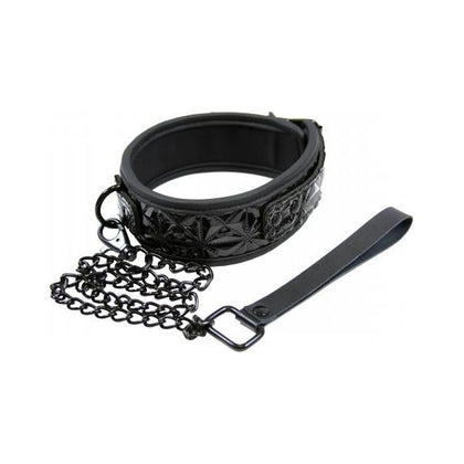 NS Novelties Sinful Black Collar - Midnight Pleasure for All Genders - Model SB-001 - Sensual Bondage Toy in Black