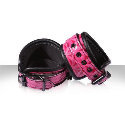 NS Novelties Sinful Wrist Cuffs Pink - Stylish Faux Leather Restraints for Sensual Pleasure