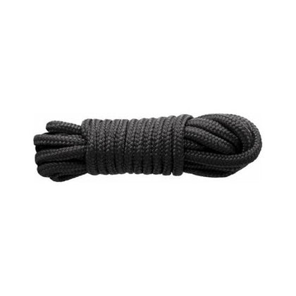 Sinful 25 Feet Black Nylon Bondage Rope - Sensual BDSM Restraint Toy for Beginners and Experts