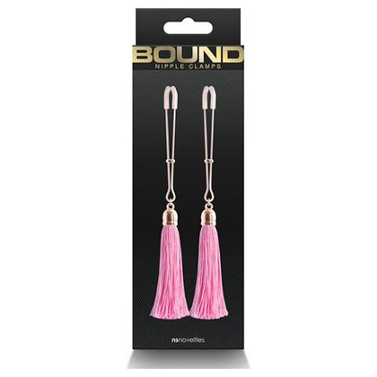 Bound T1 Nipple Clamps - Pink: Intensify Pleasure with Bound T1 Nickel-Free Metal Nipple Clamps for Women