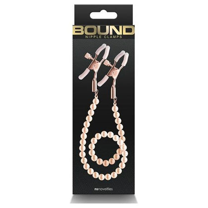 Bound DC1 Rose Gold Adjustable Nipple Clamps - Sensual Stimulation for All Genders, Enhances Nipple Pleasure