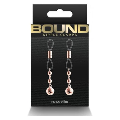 Bound D1 Rose Gold Adjustable Nipple Clamps - Stimulating Erotic Sensations for All Genders, Enhancing Pleasure in the Nipple Area