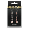 Bound D1 Rose Gold Adjustable Nipple Clamps - Stimulating Erotic Sensations for All Genders, Enhancing Pleasure in the Nipple Area - Adult Naughty Store