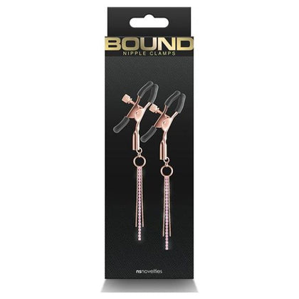 Bound D3 Rose Gold Adjustable Nipple Clamps for Sensual Stimulation - Unisex Nipple Pleasure Toy
