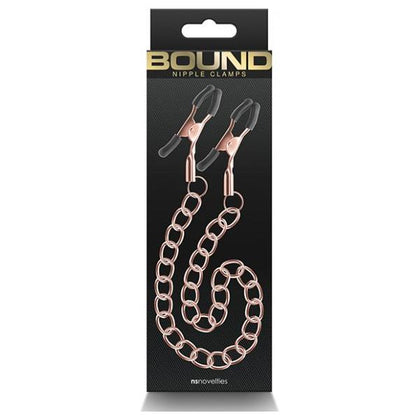 Bound DC2 Rose Gold Adjustable Nipple Clamps - Erotic Nipple Stimulators for All Genders - Intense Pleasure in a Luxurious Rose Gold Hue