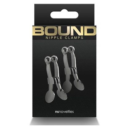 Bound C1 Nipple Clamps - Gunmetal: Intensify Your Pleasure with Bound's Nickel-Free Metal Nipple Clamps for All Genders - Model C1