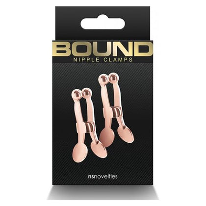 Bound C1 Nipple Clamps - Rose Gold: Exquisite Metal Nipple Clamps for Sensual Stimulation and Pleasure