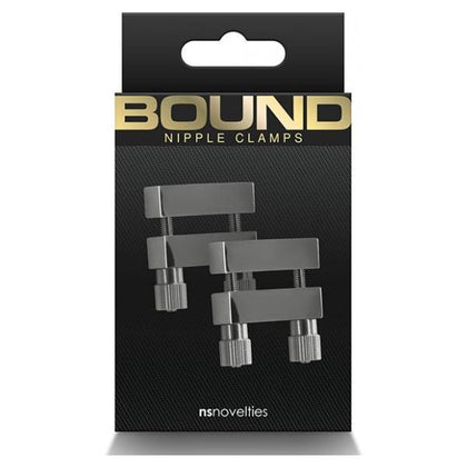 Bound V1 Nipple Clamps - Gunmetal: Sensual Stainless Steel Adjustable Nipple Clamps for Enhanced Pleasure