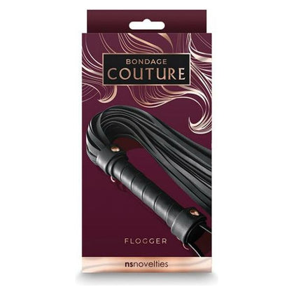 NS Novelties Bondage Couture Flogger - Model BC-5001 - Unisex - Ultimate Pleasure for Sensual Impact Play - Black - Adult Naughty Store