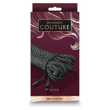 NS Novelties Bondage Couture Synthetic Rope - Black, Model BC-001, Unisex, for Sensual Bondage Play