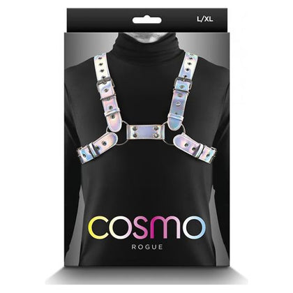 Cosmo Harness Rogue - M/L Rainbow: The Ultimate BDSM Chest Harness for Unleashing Your Desires - Adult Naughty Store