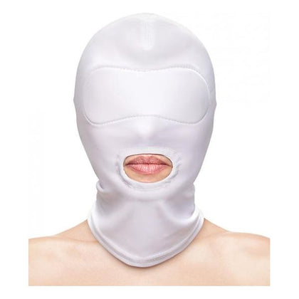 Fetish & Fashion Nylon Mouth Hood - Sensual Submissive Mask, Model X1, Unisex, Mouth Area, White