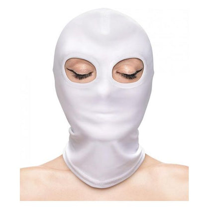 Fetish & Fashion Eyes Hood - Nylon Sensory Deprivation Mask FH-001 Unisex for Submissive Play - White