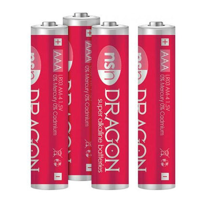 Dragon Alkaline Batteries - AAA 4 Pack for Enhanced Toy Performance and Longevity - Mercury and Cadmium Free - 1.5 Volt