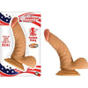 All American Whopper 6.5 Inches Realistic Dildo with Balls - Lifelike Pleasure for Both Genders - Beige - Adult Naughty Store