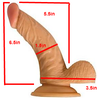 All American Whopper 6.5 Inches Realistic Dildo with Balls - Lifelike Pleasure for Both Genders - Beige - Adult Naughty Store