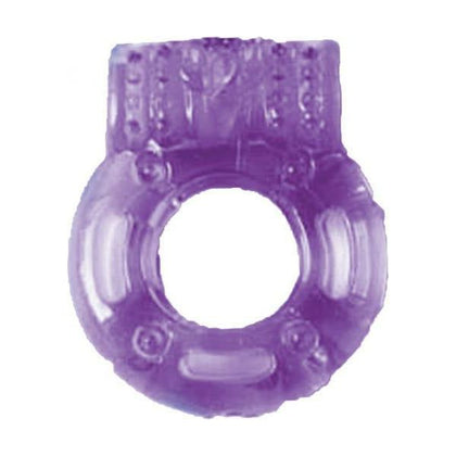 Nasstoys Macho Vibrating Cockring Purple - Model MVCR-001 - Male Pleasure Toy - Clitoral Stimulation - Phthalates-Free - Adult Naughty Store