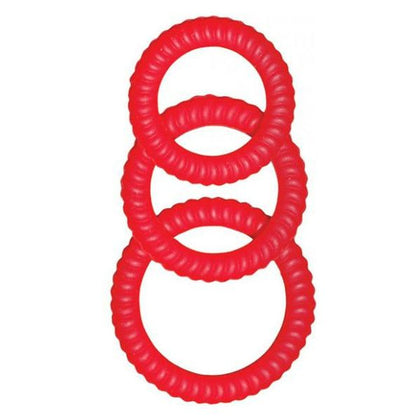 Ram Ultra Cocksweller Silicone Cock Rings - Model 3EZ - Unisex - Pleasure Enhancer - Red