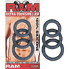 Ram Ultra Cockswellers Silicone Rings - Extreme Clincher Cockrings for Enhanced Pleasure - Model UCR-1001 - Unisex - Intensify Your Experience - Black - Adult Naughty Store