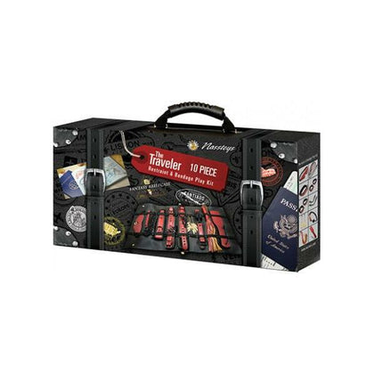 Introducing the LuxeFantasy Travel Briefcase Restraint & Bondage Play Kit - Model LFBP-10, Burgundy