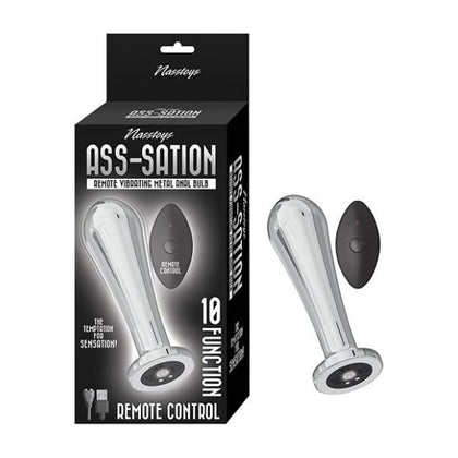 Ass-Sation Remote Vibrating Metal Anal Bulb - Silver