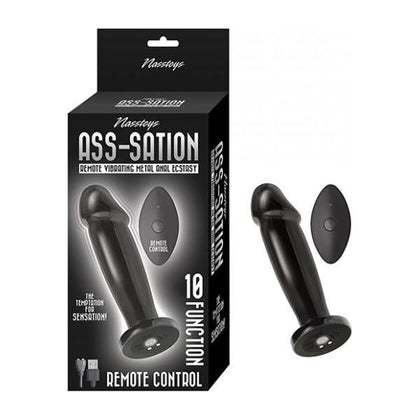 Ass-Sation Remote Vibrating Metal Anal Ecstasy - Black