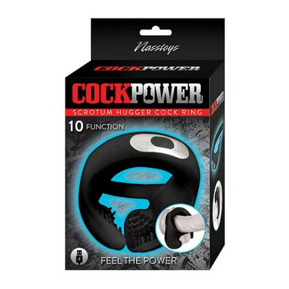 Nasstoys Cock Power Scrotum Hugger Vibrating Cock Ring - Model NCP-SHR1 - Male Pleasure Enhancer - Black