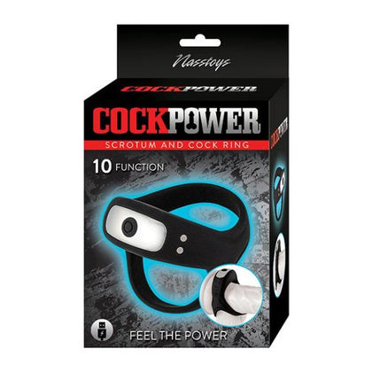 Cockpower Scrotum And Cock Ring - Black