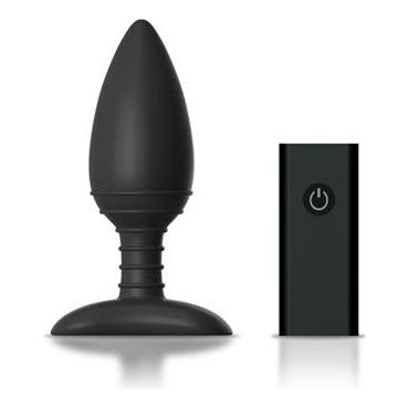 Nexus Ace Remote Control Medium Butt Plug - Model NX-RCMP-BLK - Unisex Anal Pleasure - Black