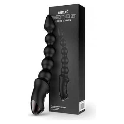 Nexus Bendz Bendable Vibrating Probe - Model NX-BBVP-BLK - Unisex - Anal and Vaginal Pleasure - Black