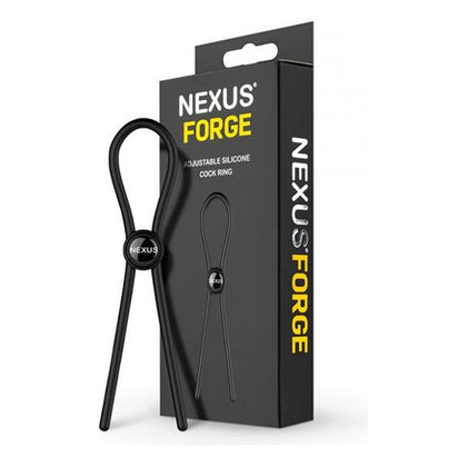 Nexus Forge Single Lasso - Adjustable Silicone Cock Ring for Enhanced Erection - Model NL-001 - Male - Pleasure Enhancer - Black
