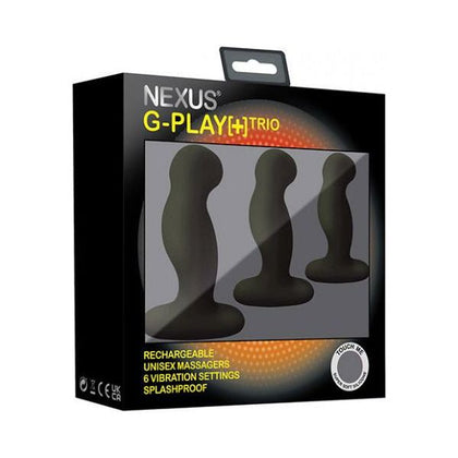 Nexus G Play Trio Rechargeable Massagers - Black

Introducing the Nexus G Play Trio - The Ultimate Rechargeable Massagers for Sensational Pleasure Exploration!