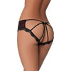 Oh La La Cheri Women's Cage Back Lace Panty Black Red, Model L-XL, Intimate Pleasure, Waist 29-33