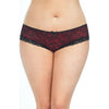 Oh La La Cheri Cage Back Lace Panty Black Red 3X-4X Women's Plus Size Lingerie G-String #CBLP-BR-3X4X - Adult Naughty Store