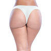 Crotchless Thong with Pearls White 1X-2X - Adult Naughty Store