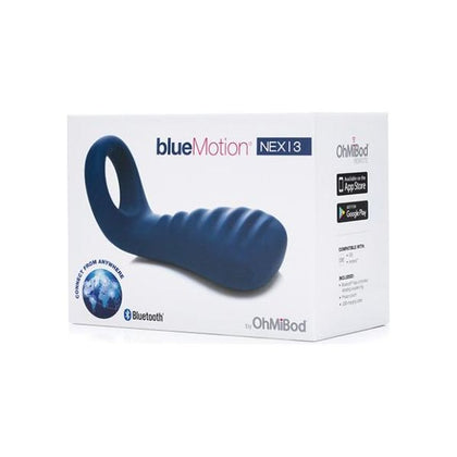 OhMiBod BlueMotion Nex 3 Bluetooth Couples Ring - Cobalt Blue: The Ultimate Interactive Pleasure Experience for Couples