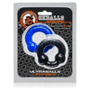 Oxballs Ultraballs Cock Rings - Model UB-2 Pack - Male - Enhances Pleasure - Black/Blue - Adult Naughty Store