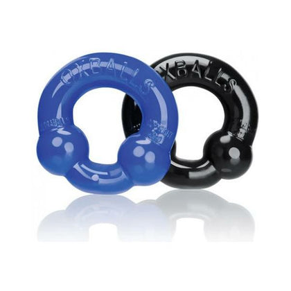 Oxballs Ultraballs Cock Rings - Model UB-2 Pack - Male - Enhances Pleasure - Black/Blue - Adult Naughty Store