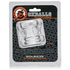 Oxballs Squeeze Ball Stretcher Clear - Premium Flex-TPR Hourglass Grip for Intense Male Genital Stretching and Pleasure