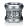 Oxballs Squeeze Ball Stretcher Steel Silver - The Ultimate Flex-TPR Hourglass Grip for Intense Male Genital Stretching Pleasure - Adult Naughty Store