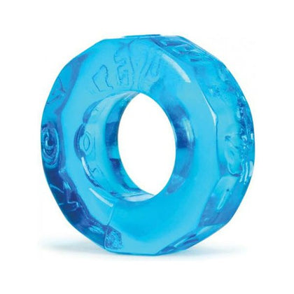 Oxballs Atomic Jock Sprocket Cock Ring Ice Blue - Enhance Your Pleasure with the Ultimate Elastic Cock Ring - Adult Naughty Store