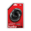 Hunkyjunk Duo Linked Cock & Ball Rings - Model X1B: The Ultimate Dual Grip Cock and Ball Rings for Enhanced Pleasure - Tar Black