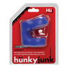 Hunky Junk Connect Cock Ring Ball Tugger Blue - The Ultimate Pleasure Enhancer for Men