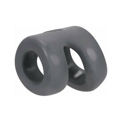 Oxballs Hunky Junk Connect Cock Ball Tugger - Model CT-200 - Male Cock Ring with Attached Sack Ring for Enhanced Pleasure - Smoke Gray