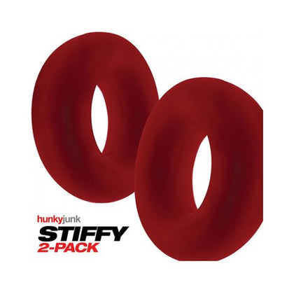 Hunky Junk Stiffy 2 Pack Cockrings - Cherry Ice: The Ultimate Grip for Enhanced Pleasure