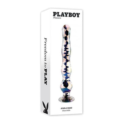 Playboy Borosilicate Glass Jewels Wand - Model 701, Unisex, Anal & Vaginal Pleasure - Clear