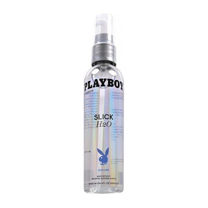 Playboy Pleasure Slick H20 Water-Based Lubricant - 4 Oz - Enhance Intimate Pleasure and Comfort for All Genders - Suitable for Penile, Anal, and Vaginal Use - Compatible with Latex and Non-La - Adult Naughty Store