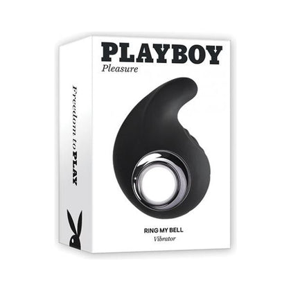 Introducing the Playboy Ring My Bell - Black: The Ultimate Dual Stimulation Vibrating Ring for Intense Pleasure and Connection