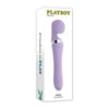 Introducing the Playboy Pleasure Vibrato Wand Vibrator in Lilac: Dual-Ended Vibrating Wand for Exhilarating External and Internal Stimulation - Model VV-001 - For Her - Adult Naughty Store